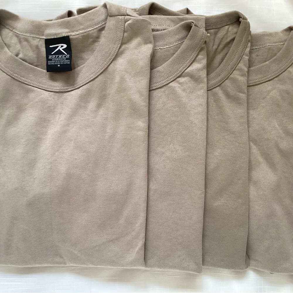 (4) ROTHCO gorpcore tee shirts Sz M bundle military NWT